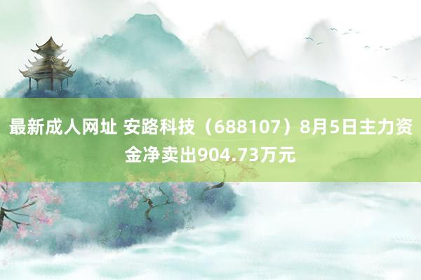 最新成人网址 安路科技（688107）8月5日主力资金净卖出904.73万元