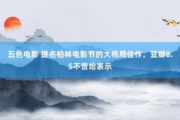 五色电影 提名柏林电影节的大格局佳作，豆瓣8.5不啻给表示