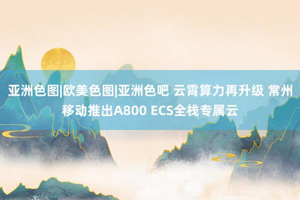 亚洲色图|欧美色图|亚洲色吧 云霄算力再升级 常州移动推出A800 ECS全栈专属云